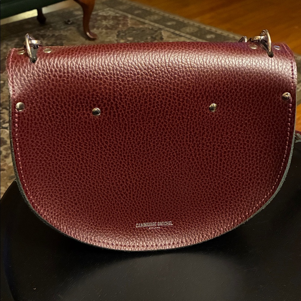 Cambridge Satchel Crossbody in Oxblood Celtic Grain—The Kate 🇬🇧 - Picture 6 of 13
